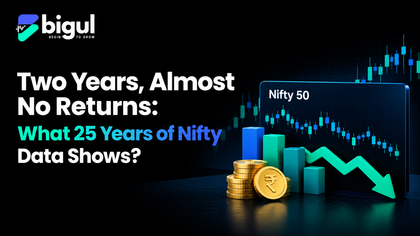Nifty 50 historical returns chart showing flat two-year returns and portfolio diversification